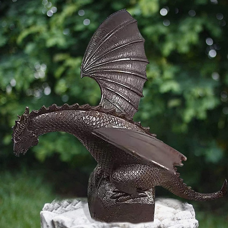 Cross-border water spray dinosaur resin crafts outdoor art courtyard simulation Dragon garden decoration gift