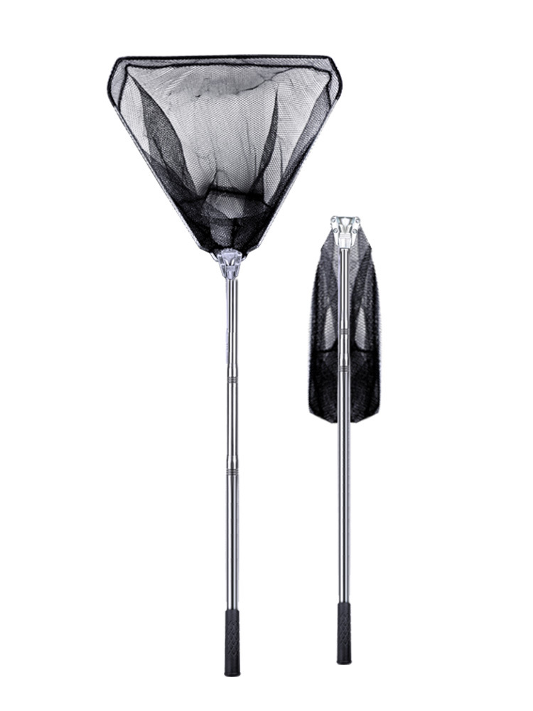 Folding Net, Stainless Steel Solid Net, Telescopic Pole, Net Pole, Fishing Net, Net Net Bag, Net Pole Set, Fishing Gear