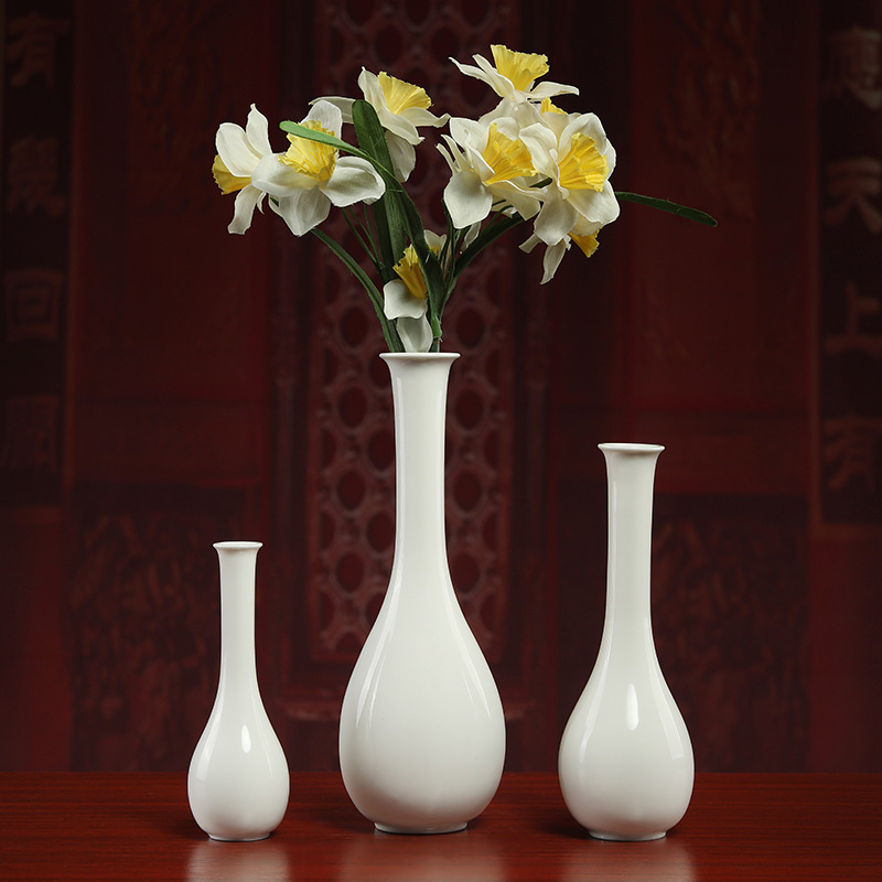 Buddha Vase Jade Clean Bottle Ceramic Guanyin Vase Flower-arranging Mannan Bodhisattva Clean Water Bodhisattva Clean Water Bottle White Porcelain Clean Water Bottle Before Buddha