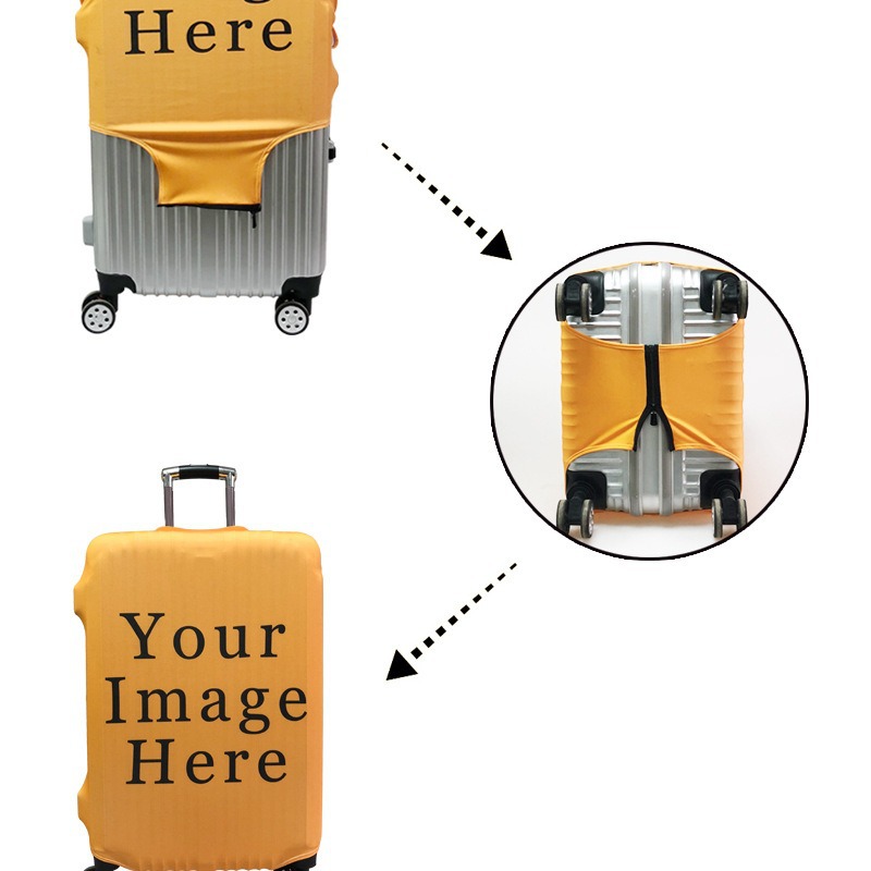 New Digital Printed Leather Suitcase Cover Thickened Suitcase Protective Cover Suitcase Dust Cover Trolley Suitcase Cover Dropshipping