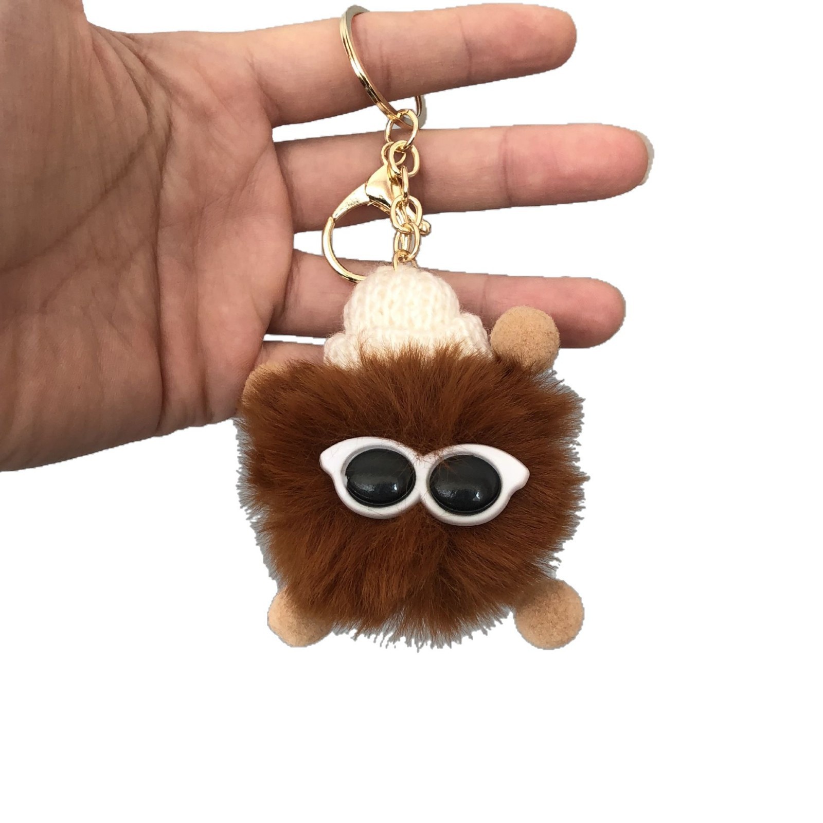 Factory small briquettes elf cross-border bag ornaments clothing plush doll imitation rabbit fur car key chain pendant