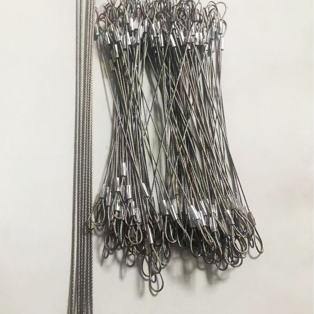 Factory Direct Sales 201 Stainless Steel Wire Rope Figure-Eight Oval Aluminum Sleeve Can Be Flattened and Pressed Round Wire Rope Lifting Rope