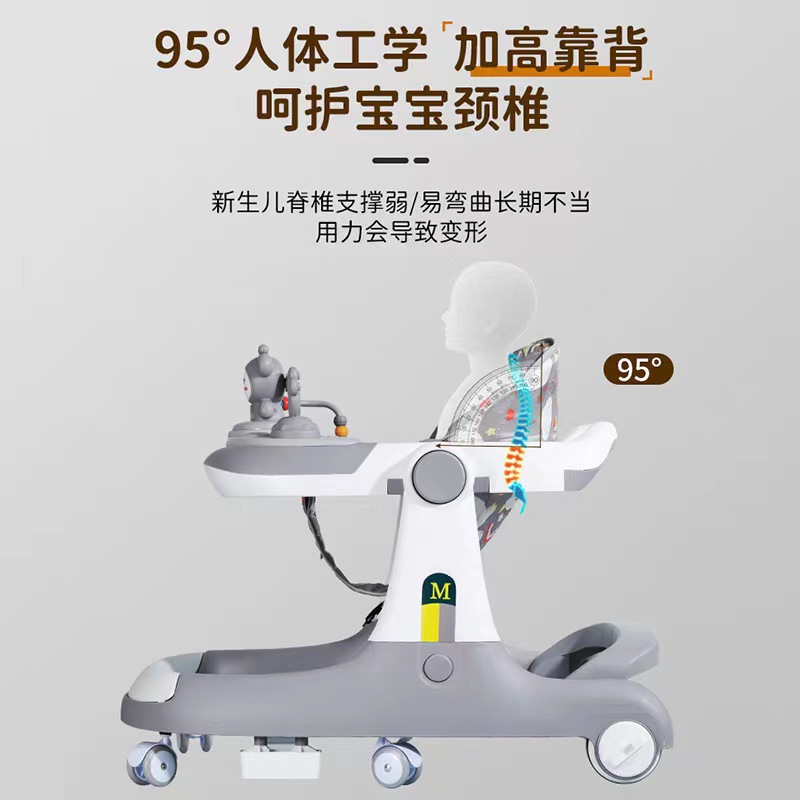 Children's Walker 1-3-year-old boys and girls starting balance car three-in-one baby walker Walker