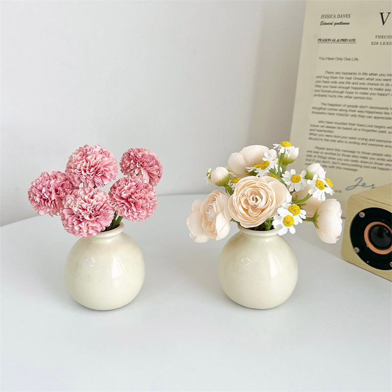 Мини керамическая ваза, японский стиль, для сухих цветов