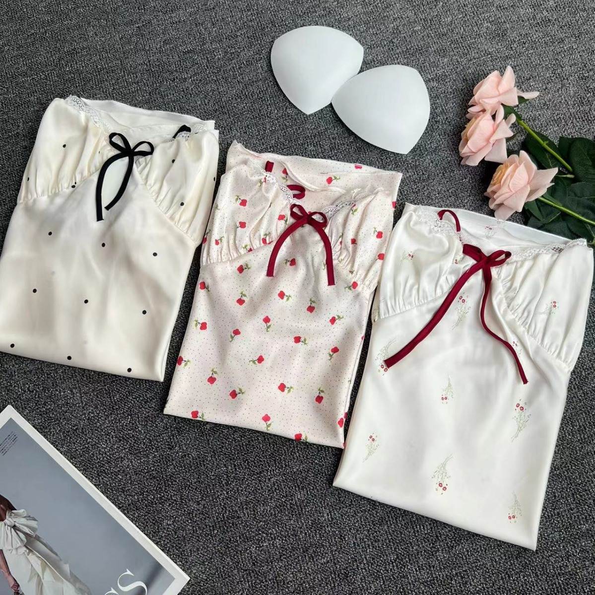 Sexy Women's Summer Belt Chest Pad Simple Women's Pure Desire Style Ice Silk Women