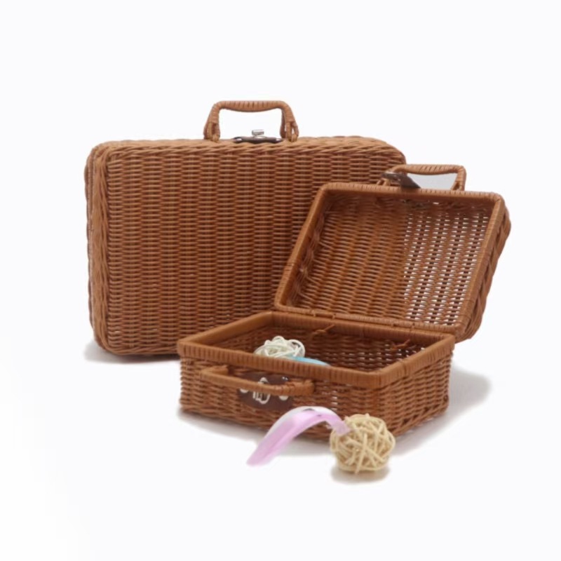 Mid-Autumn Festival Gift Box Rattan Bridesmaid Accompanying Gift Storage Box Hand-woven Vintage Xi Shop Gift Box Dragon Boat Festival Dumpling