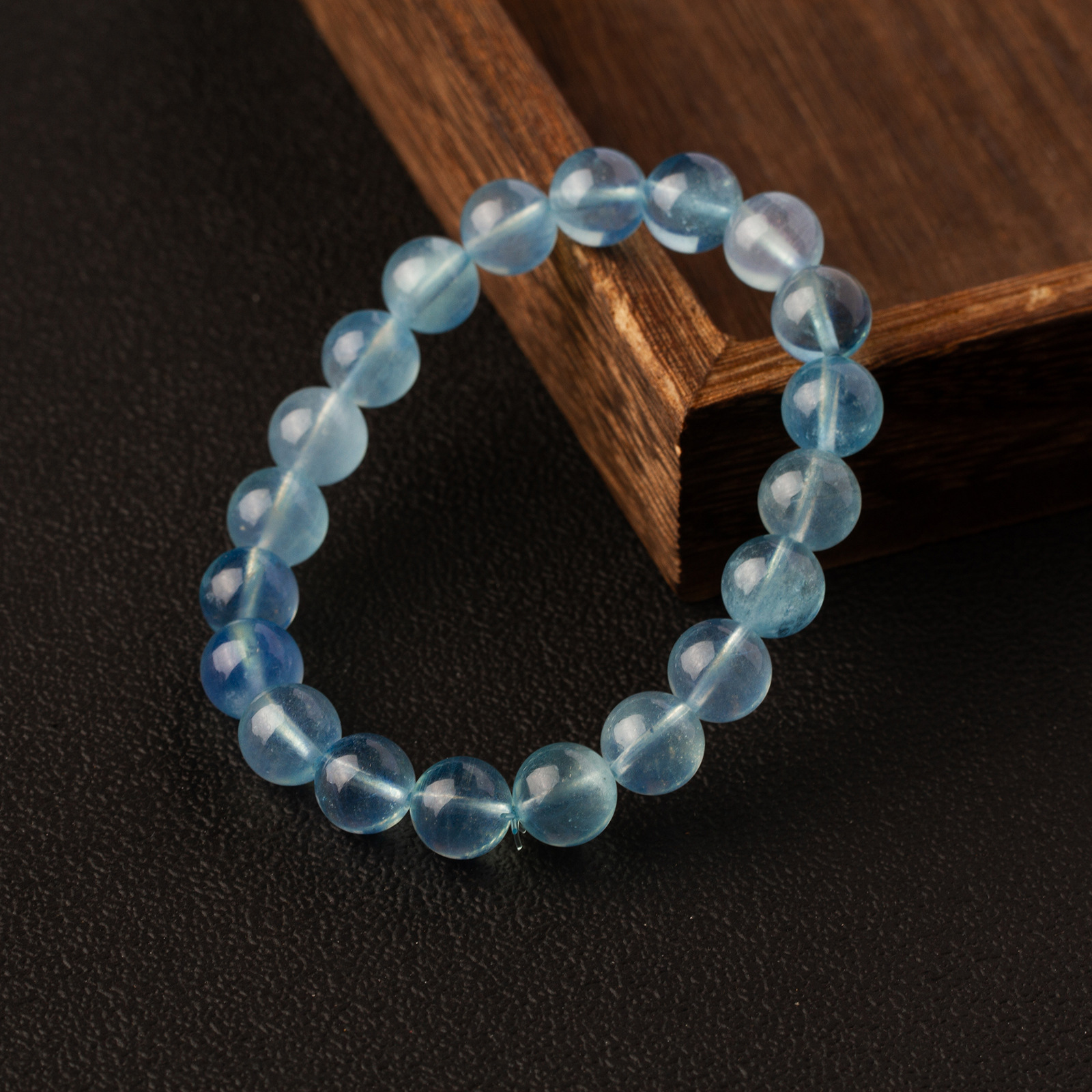 Natural 7A ice seed aquamarine loose beads DIY handmade beaded ladies crystal bracelet necklace accessories wholesale