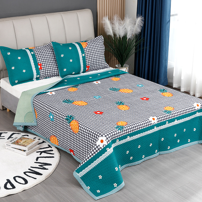 Factory wholesale bed cover four seasons universal double-sided dual-use quilted non-wrinkle non-slip bed sheet cover extra large Kang blanket