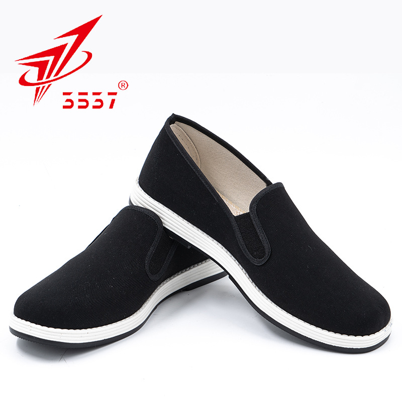 3537 Health Cloth Shoes Black Men's Outdoor Work Hiking Shoes Spring and Summer Breathable Lightweight Driving Casual Shoes