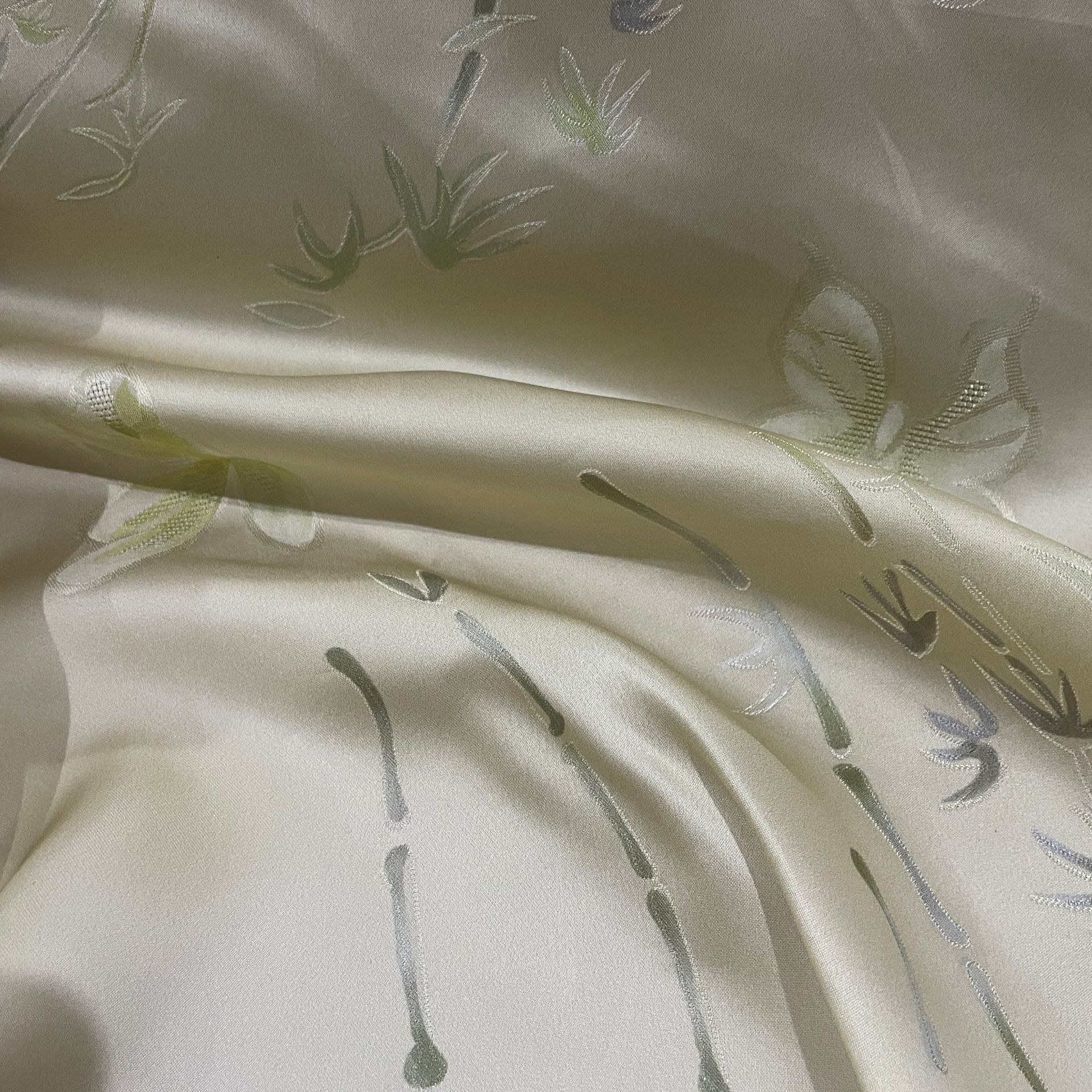 Rayon Fragrant Cloud Yarn Jacquard Fabric Craft Fabric New Chinoiserie Rayon Bamboo Print Dress Cheongsam Fabric