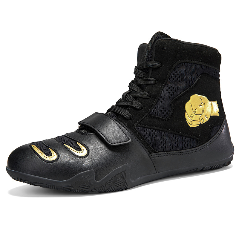Боксерские туфли, мужские и женские туфли Санда, боевые борцовские туфли, короткие ботинки, длинные ботинки, износостойкая подошва из говядины