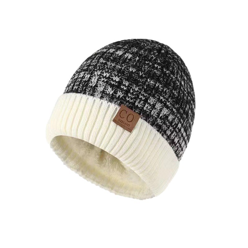 Cross-Border Pile Knitted Hat Men's Autumn and Winter Velvet Ear Protection Large Head Circumference Woolen Hat Casual Ski Windproof Mountaineering Hat