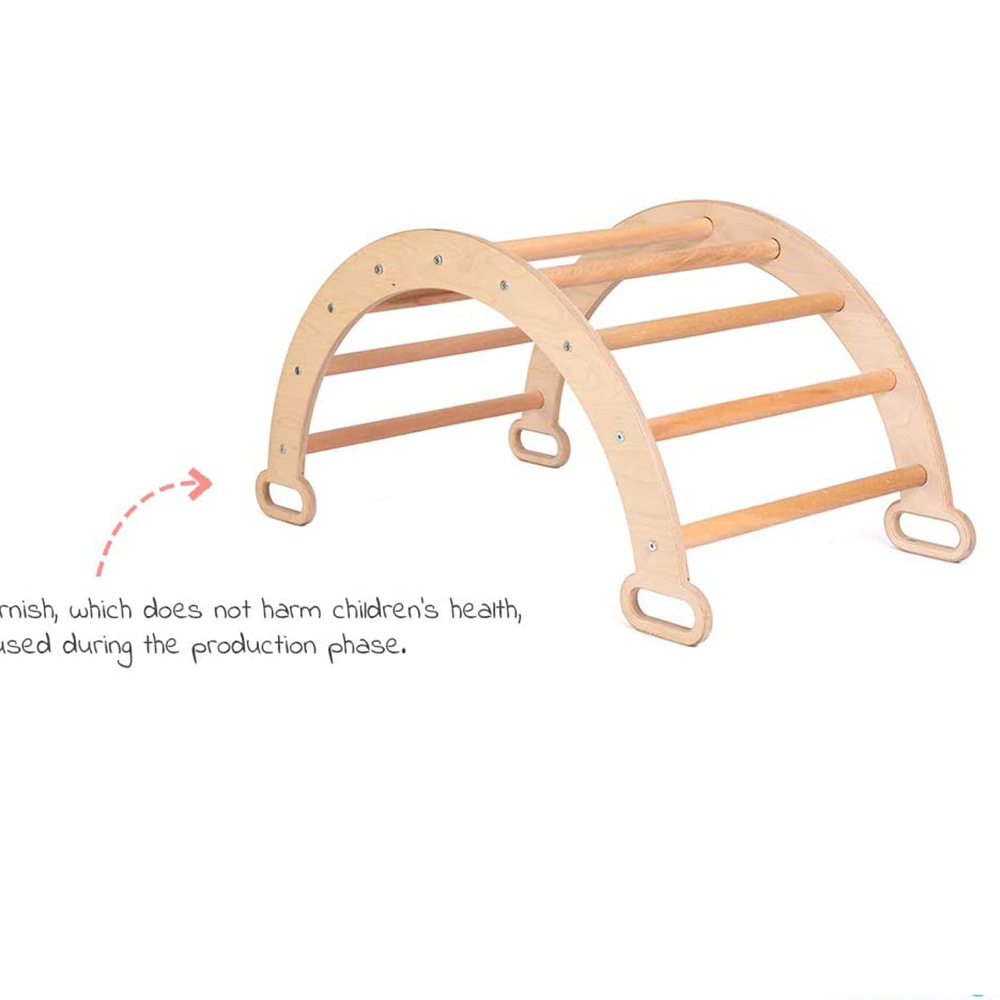 Solid Wood Indoor Kidsren's Climbing Frame Home Baby Rock Climbing Slide Combination Castle Kidsren's Physical Training Climbing Frame