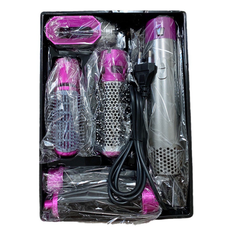 Cross-border new five-in-one hot air comb automatic curling rod curling straight dual-purpose hair styling comb hair dryer