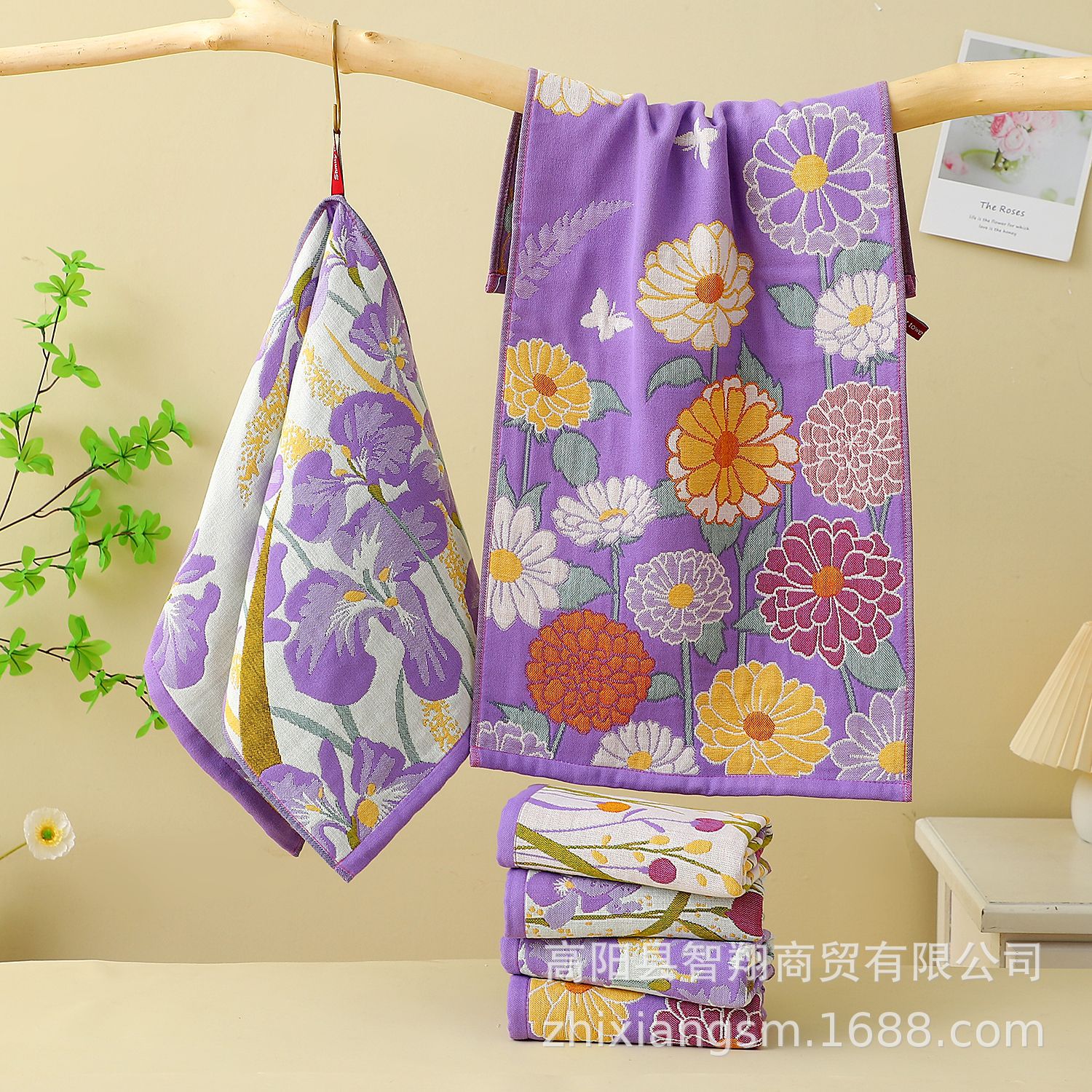 Полотенце из чистого хлопка, четырехслойное, быстро сохнущее