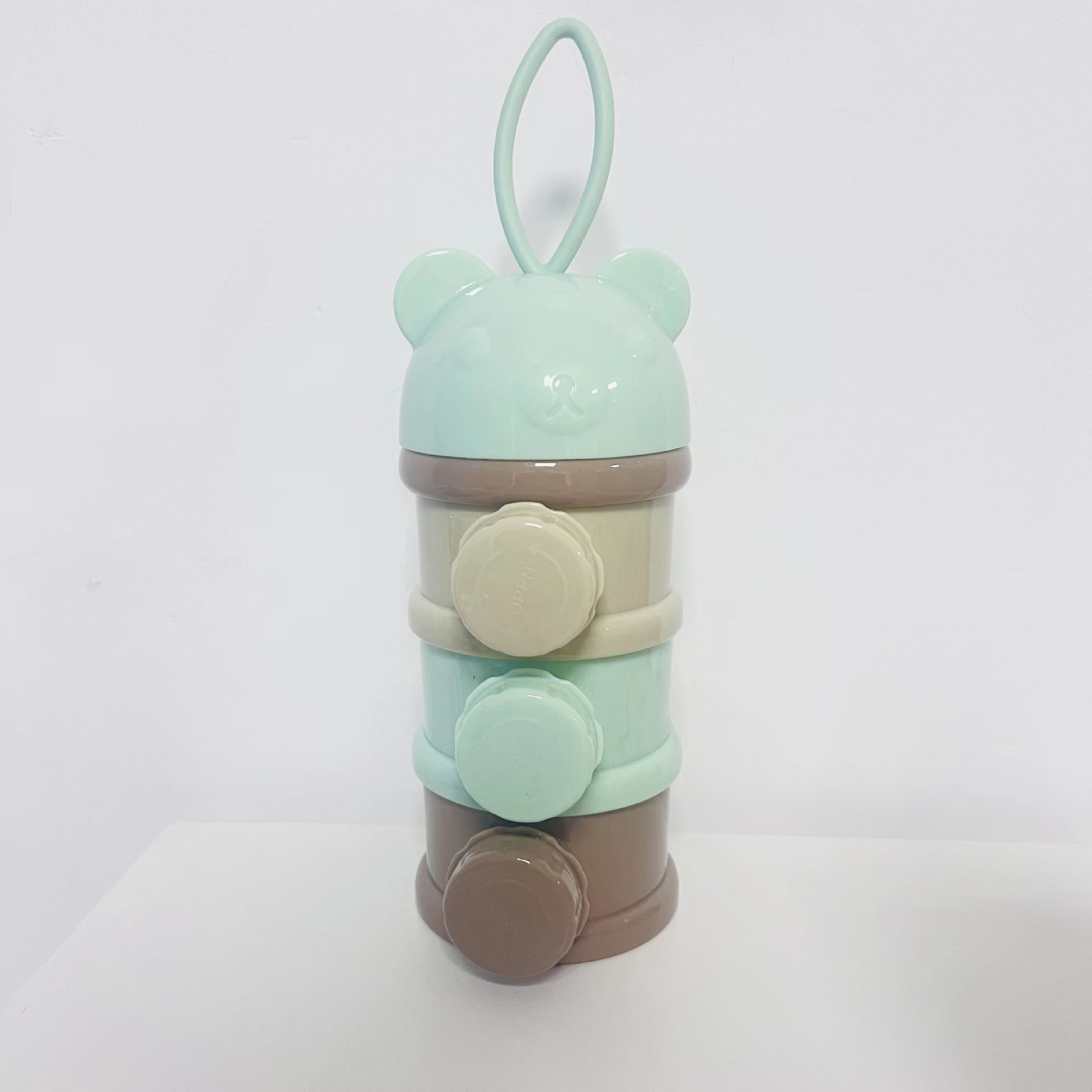 Коробка для молочной смеси с самоподъемным механизмом, портативная, для закусок