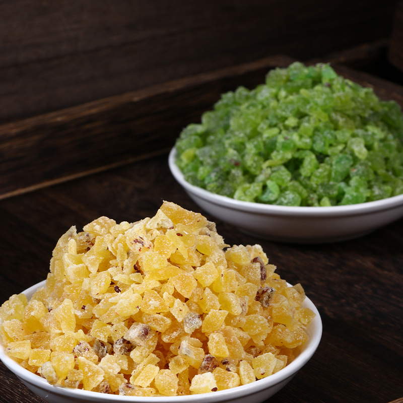 Sweet and sour kiwifruit diced bulk fruit grain kiwifruit dry dehydrated particles kiwi fruit grain fruit tea baking raw materials