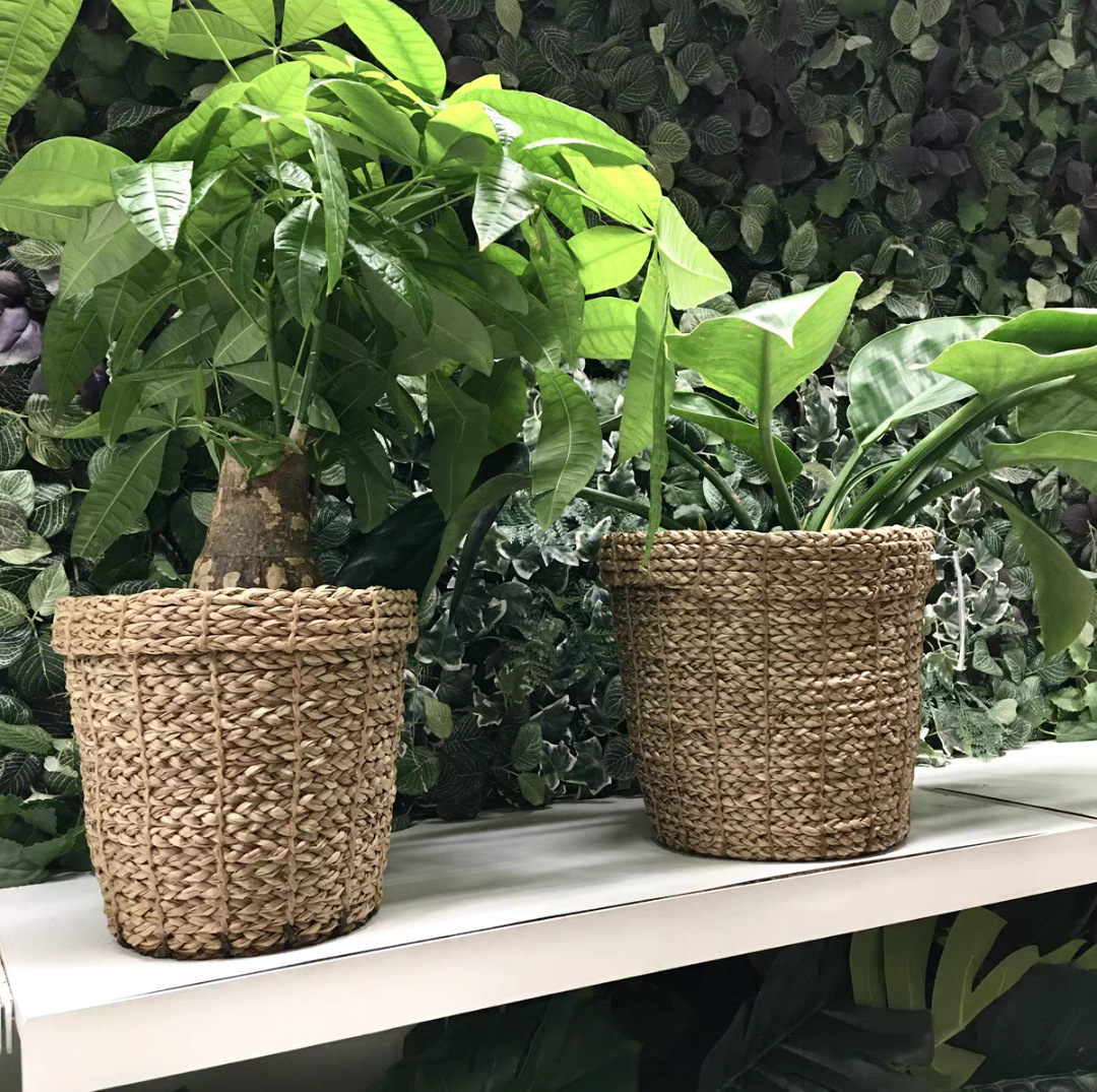 Новая скандинавская плетеная корзина для цветов, стиль Ikea, ручная работа, для хранения, декора в гостиной, на балконе, для зеленых растений в горшках