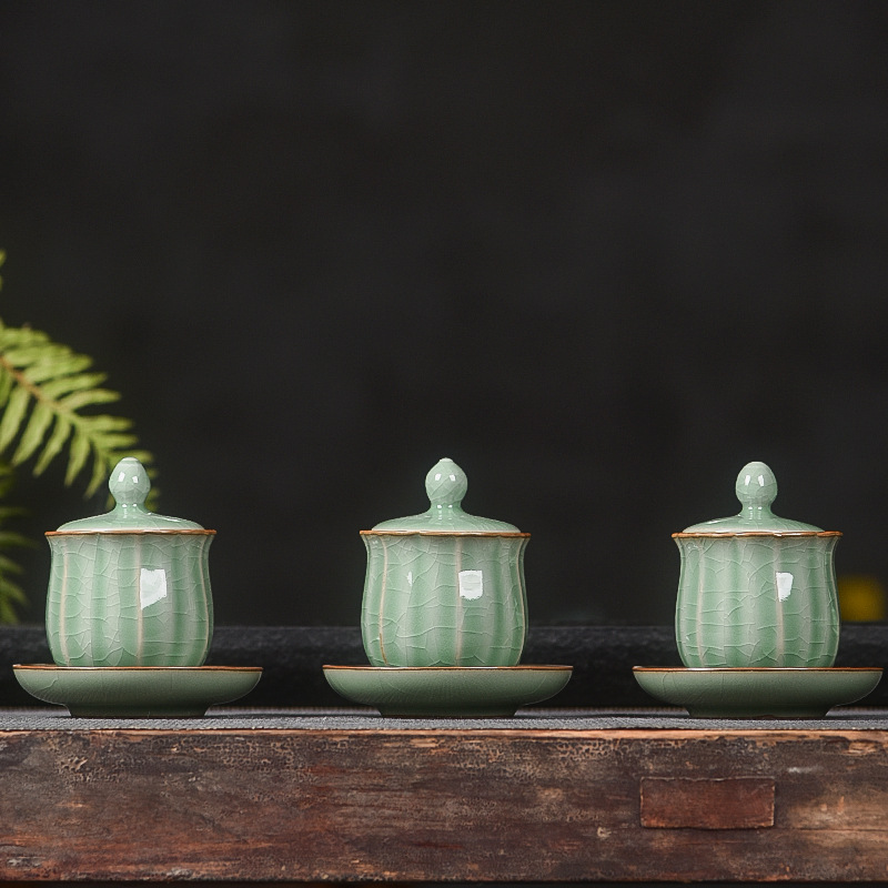 Holy Water Cup Buddha Front Supply Cup Ceramic Guanyin Water Supply Cup Buddha Water Purification Cup God of Wealth Small Tea Cup Buddha Supplies