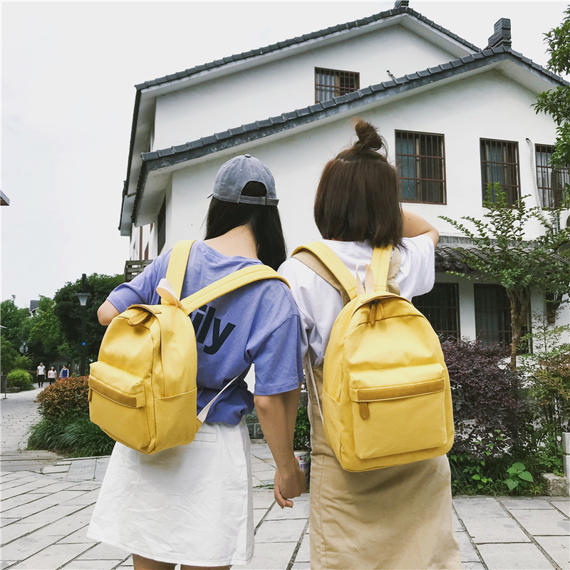 Backpack Women's Japanese-style Simple Fashion Outdoor Backpack Size Girlfriend All-match Junior High School Student Schoolbag Cross-Border