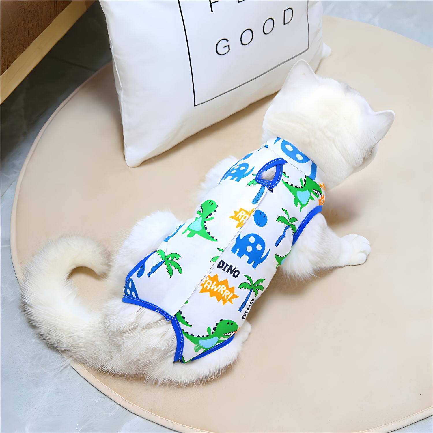 Cat Clothes Cat Sterilization Clothing Surgical Clothing Weaning Clothing Spring and Summer Clothing Thin Kitten Anti-Licking Anti-Hair-Licking Four-Leg Clothing