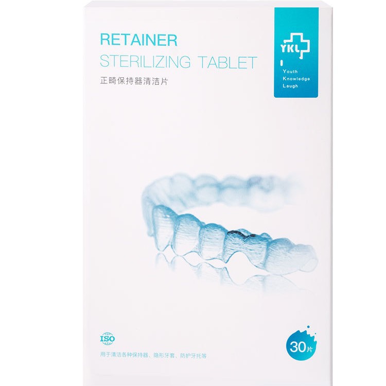 Orthodontic Retainer Cleaning Effervescent Tablets, 6 Tablets/Pack, Mint-Flavored Denture Cleaning Effervescent Tablets