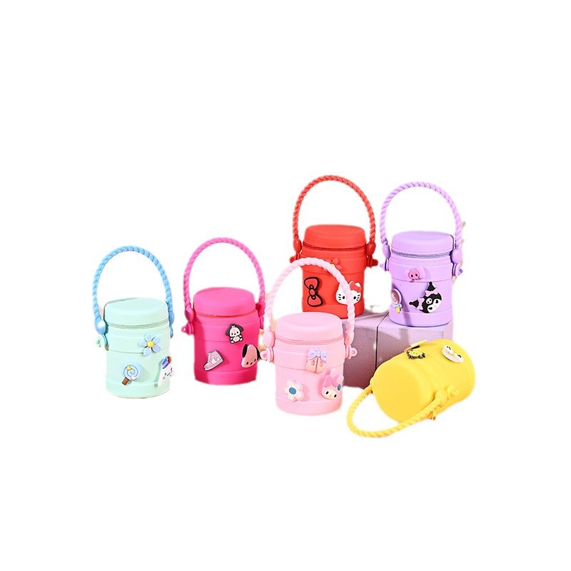 Customized Kidsren's Crossbody Bag Cartoon Bucket Bag Silicone Kidsren's Bag Mini Handbag Girls Shoulder Bag