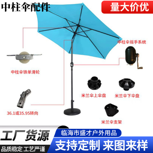 Banana Umbrella Accessories Roman Umbrella Accessories Umbrella Type Enclosures Milan Umbrella Accessories Middle Pillar Umbrella Accessories Patio Umbrella Sunshade