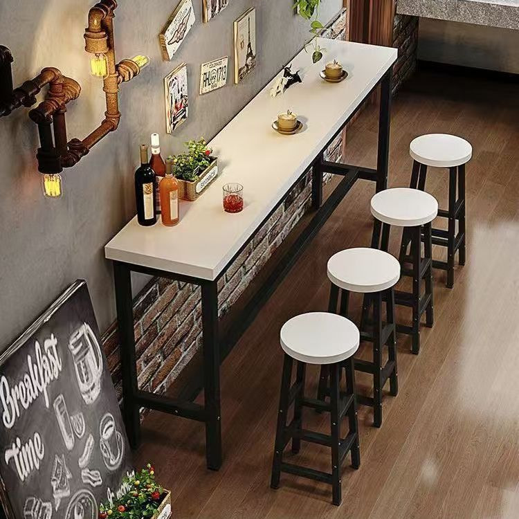 Bar Table Thickened Balcony Narrow Table Home High Table Wall Partition Milk Tea Shop Bar Simple Long Table and Stools