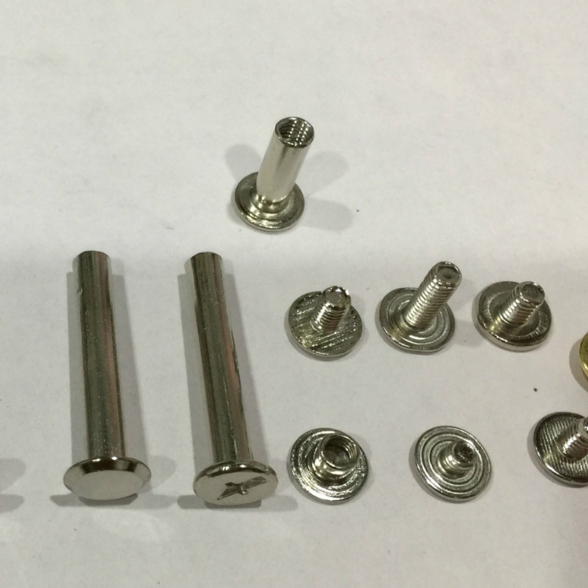 Directly from the Factory: Cross-Head Rivets and Screws, Electroplated Rivets, Knock-In Rivets, Ledger Staples, Flathead Screws