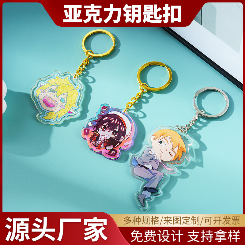 Акриловый брелок, индивидуальный фото брелок, мультяшный подвес