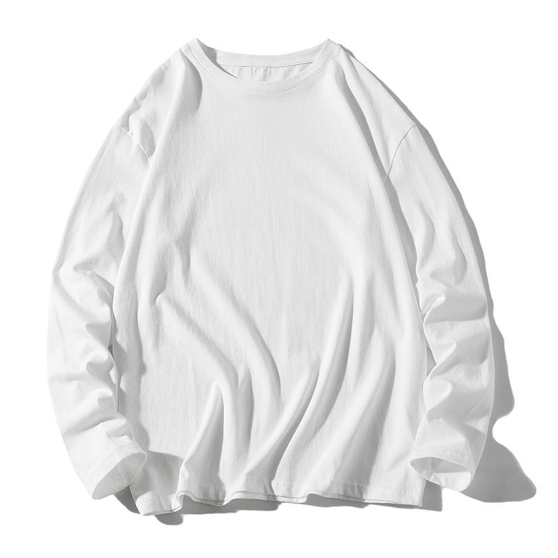 Long-Sleeved T-Shirt Men's Spring and Autum 2025 New Pure Color Casual Tops Men's Round Neck Sweatshirt Bottoming Shirt
