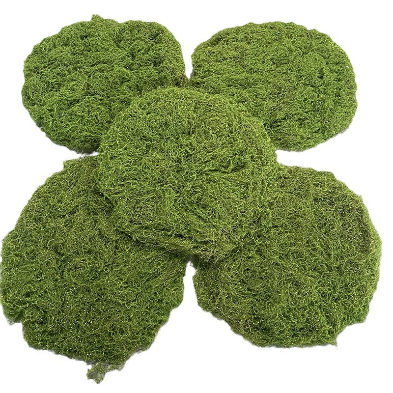 Simulation moss lawn moss indoor landscaping rice brown silk Moss turf irregular PE silk Moss turf wholesale