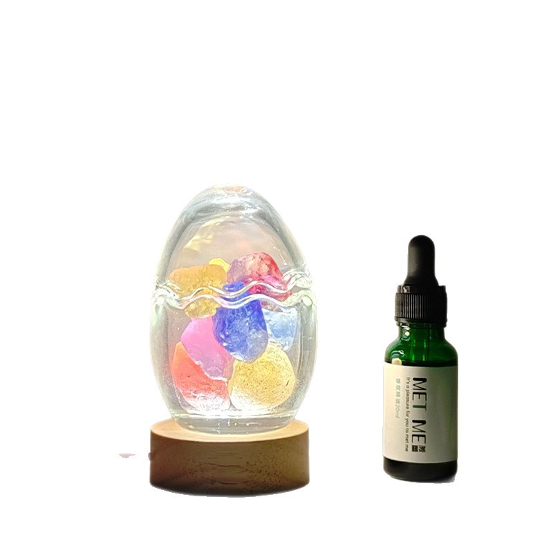 Wooden Lamp Holder, Egg Glass, Diffuser Stone Gift, Office Fragrance Ornaments, Creative Aromatherapy Souvenirs