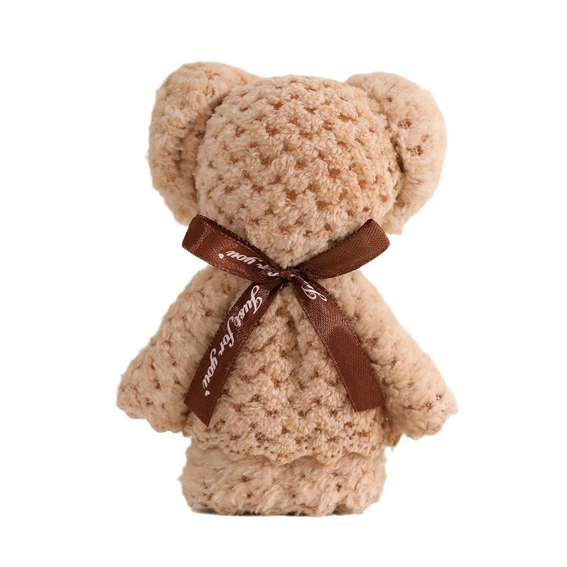 Coral velvet bear towel kindergarten graduation gift wedding gift opening activities hand gift wholesale