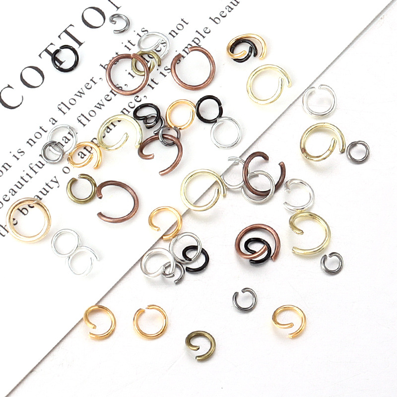 DIY Jewelry Materials Open Ring Single Ring Flat Iron Ring Bracelet Necklace Connecting Ring Earrings Necklace Accessories Wholesale