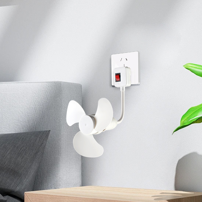 Small cyclone socket fan household portable creative lamp socket fan brushless motor small fan cross-border explosions