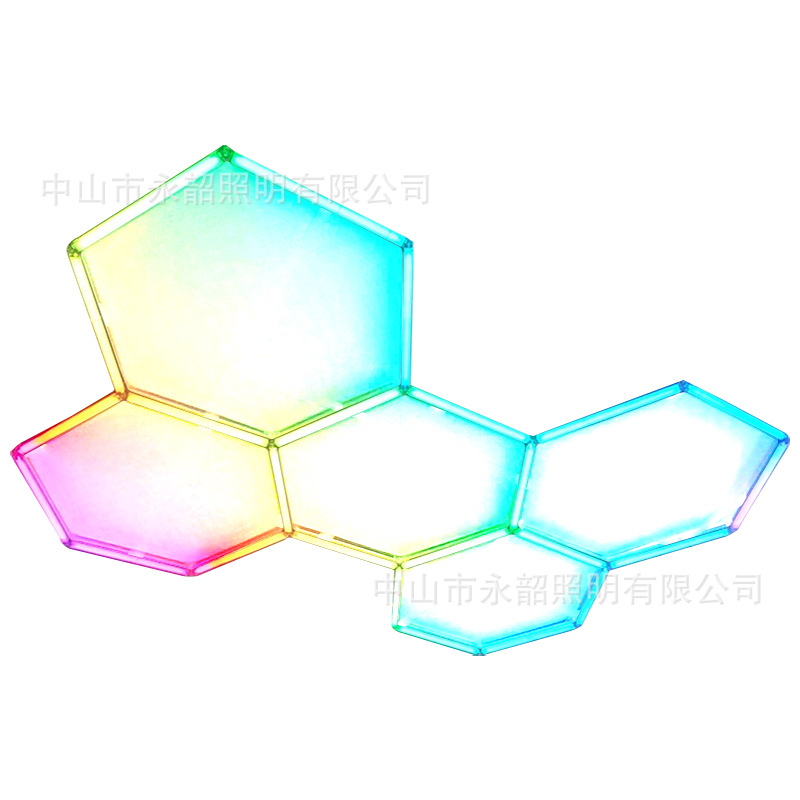 Cross-border LED honeycomb lamp hexagonal splicing honeycomb lamp car wash auto repair beauty station lamp DIY bar fitness office