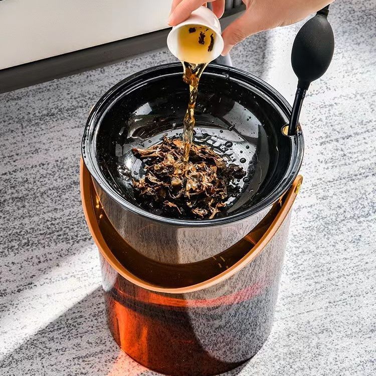 Tea Bucket Tea Dregs Separation Filter Drainage Bucket Kung Fu Tea Set Accessories Household Waste Bucket Tea Ceremony Tea Table Trash Bin