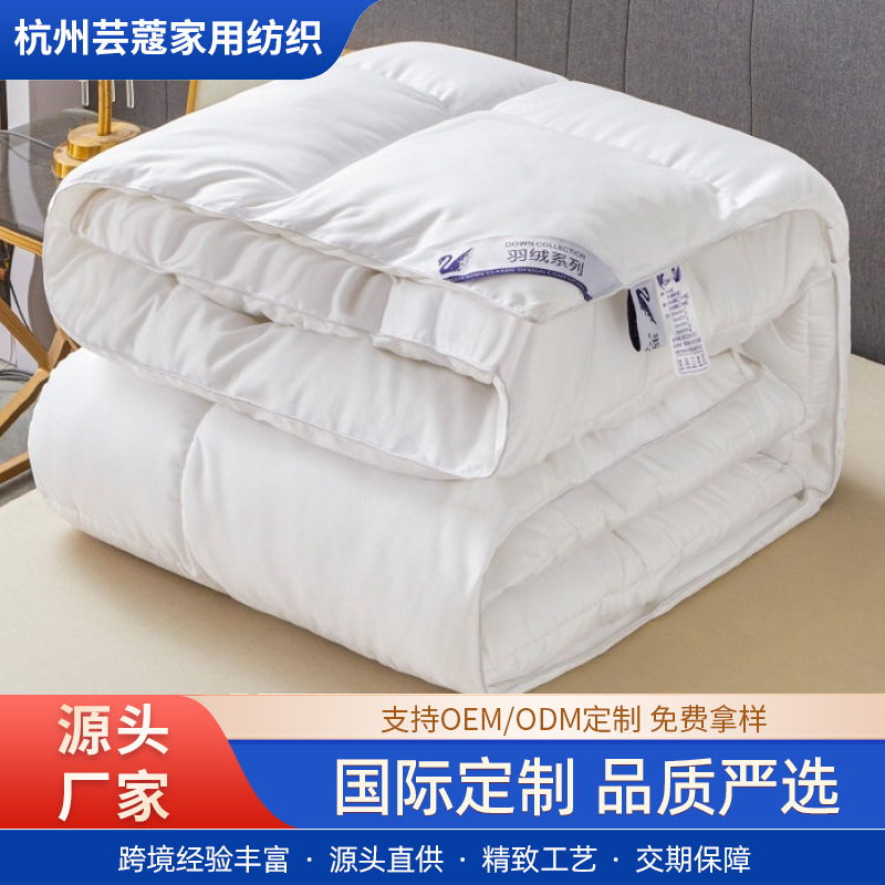 Кросс-Бордер Эксклюзивный Перо Одеяло Ядро для Домашнего Использования Оптовая Продажа Осенний и Зимний Утолщенный Теплый Одеяло Фабричное Прямое Поставки Индивидуальное Одеяло Ядро