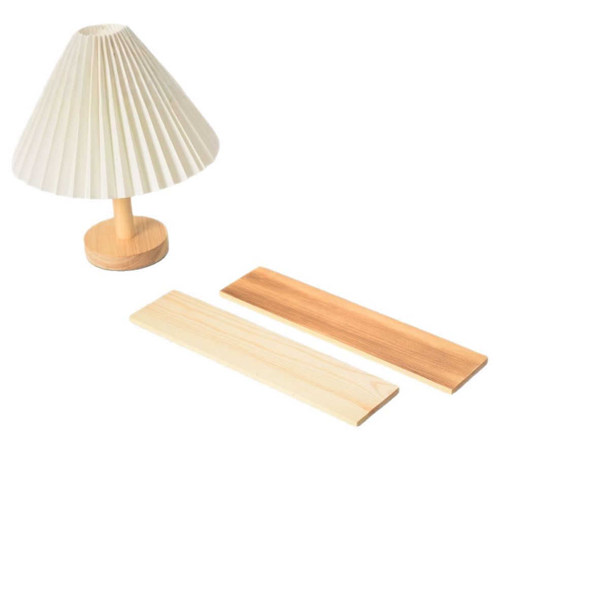 Carbonized Wood Solid Wood Board Pine Straight Partition Shelf Wardrobe Layered Bookshelf Shelf Bed Wall-Mounted