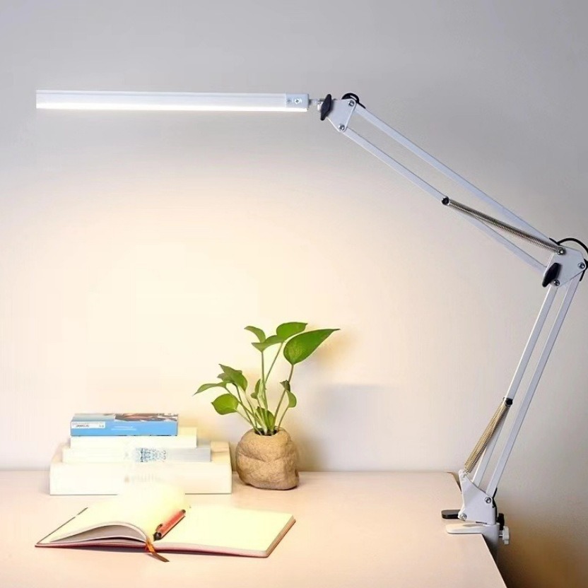 Настольная лампа с длинной рукой, лампа для обучения, рабочая лампа, компьютерное освещение, USB лампа, американская настольная лампа, складная лампа