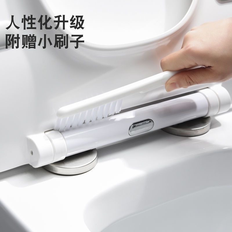Toilet Brush No Dead Angle Toilet No Drilling Toilet Brush Household Wall Hanging Drain Long Handle Silicone Brush suit