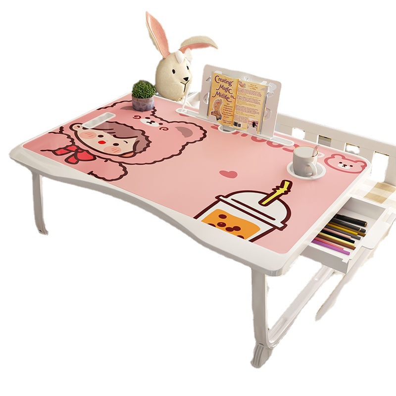 Folding Movable Lifting Laptop Desk Bedside Learning Adjustable Desk Home Simple Children's Learning Table
