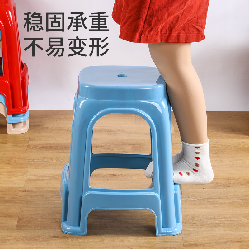 Wholesale Plastic Stool Household Shoe Changing Stool Factory Wholesale Plastic Bench Plastic Chair Rubber Stool Fall Resistant Plastic Square Stool