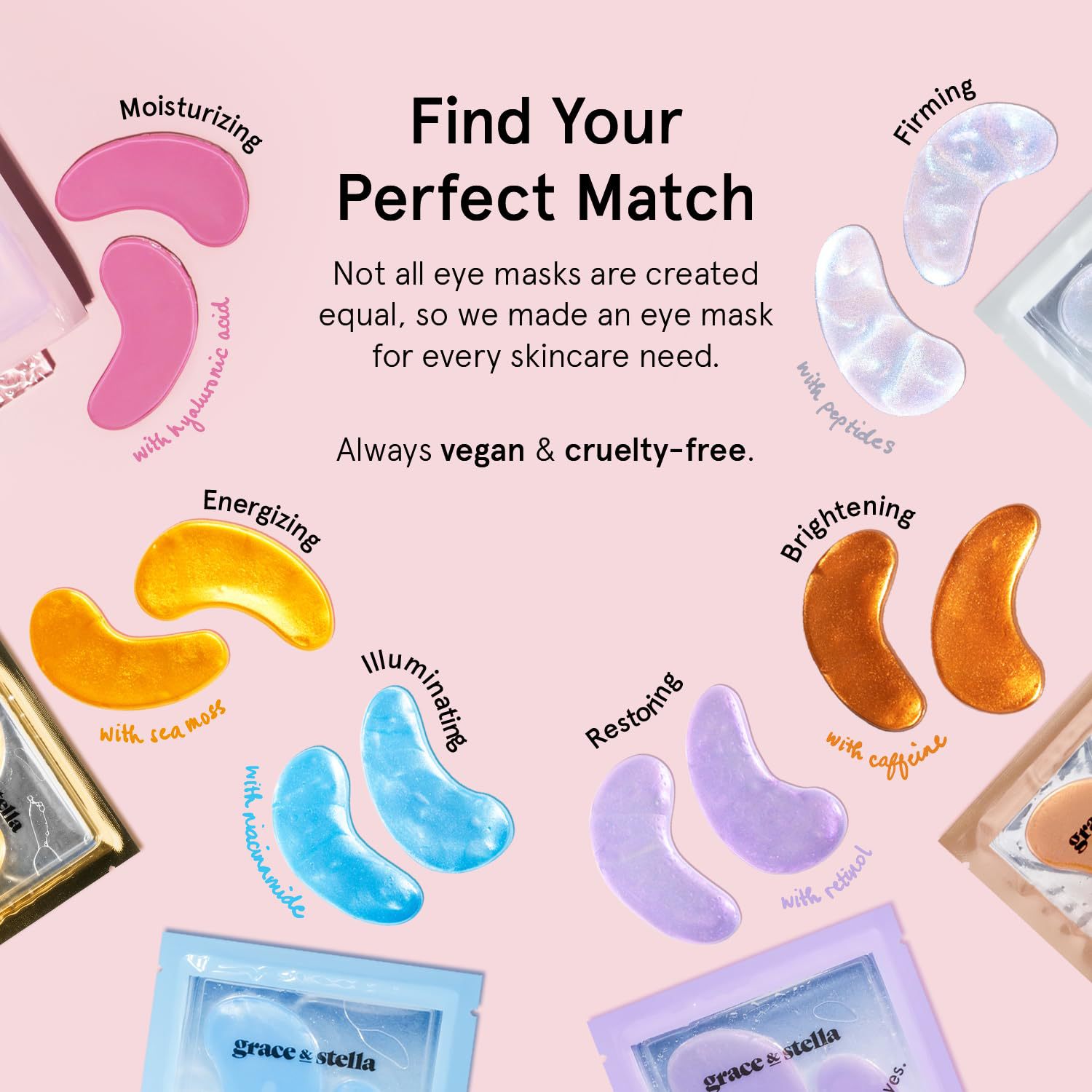 Amazon's Best-Selling Vitality Gold Powder Gel Collagen Eye Mask Brightening, Hydrating, Moisturizing and Reducing Wrinkles Eye Mask Patch