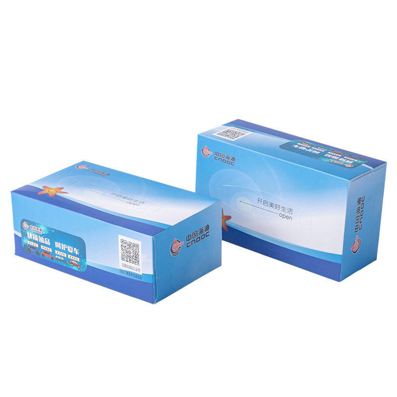 Boxed Advertising Tissue Paper Custom Logo Bank Gas Station Government Unit Custom Promotional Paper Box Advertising Tissue Paper