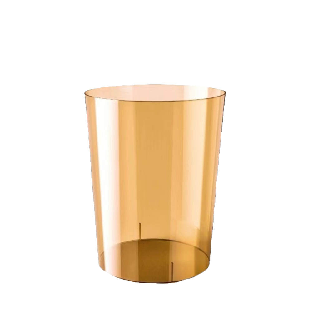 Light Luxury Transparent Large Trash Can Internet Celebrity Living Room Household Bathroom Toilet Kitchen Desktop Trash Can Wholesale