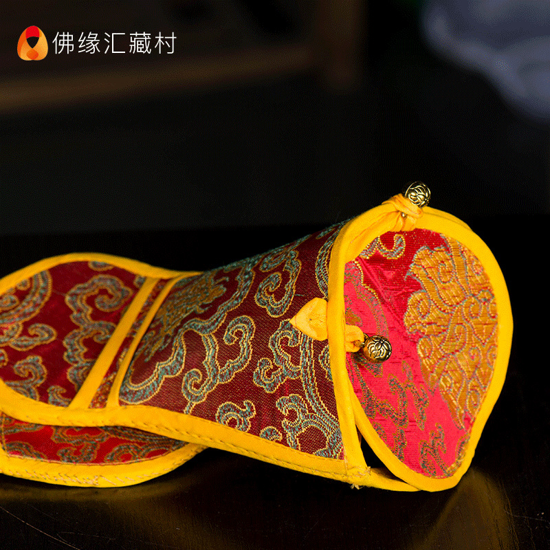 Buddha Yuan Huijin Gang Bell and Pestle Protective Cover Xizang Tantra for Nepal Hand-embroidered Double-layer Bell and Pestle Cover Large