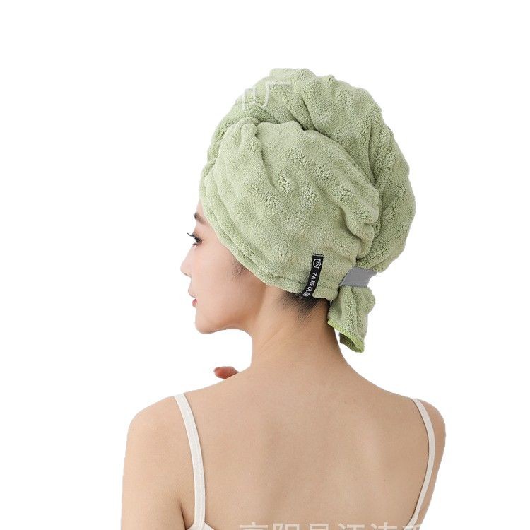 Dry hair cap easy to wear large thickened 7A antibacterial absorbent quick-drying adult female dry hair towel soft hair care